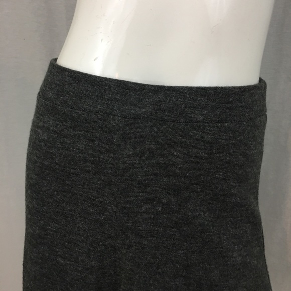 Size 0 LOFT Gray Flare Bell Knee Length Skirt - Picture 4 of 8